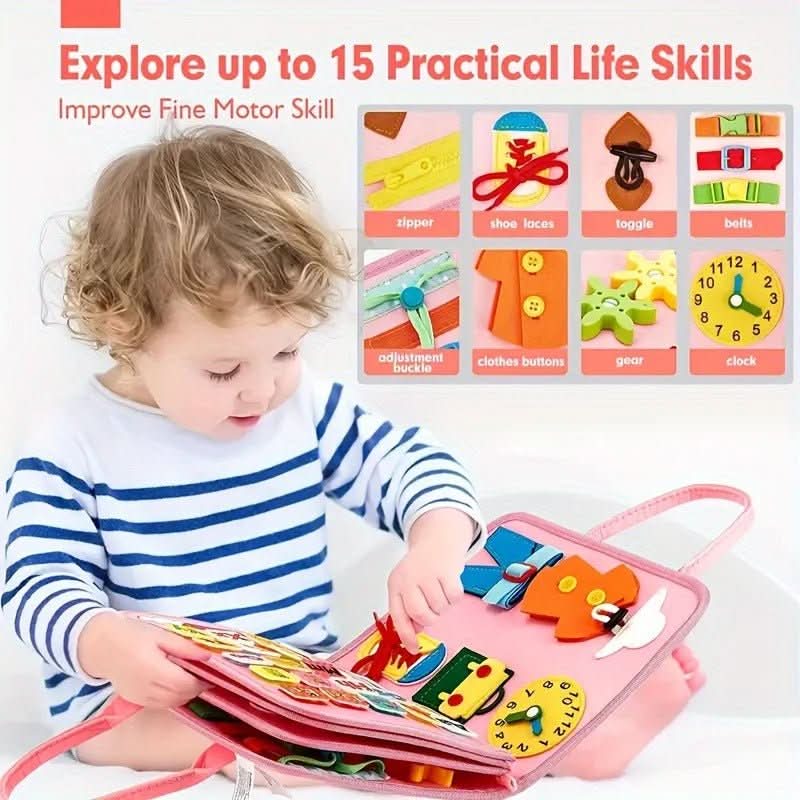 Thermabuild | Montessori Sensory Book, ftui Early Learning Adventure for Ages 2–5 with Interactive Felt Storage