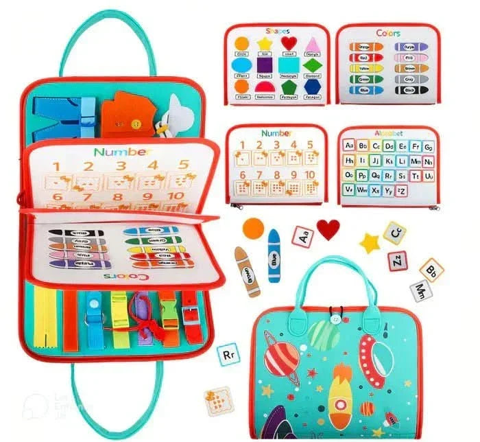 Thermabuild | Montessori Sensory Book, ftui Early Learning Adventure for Ages 2–5 with Interactive Felt Storage