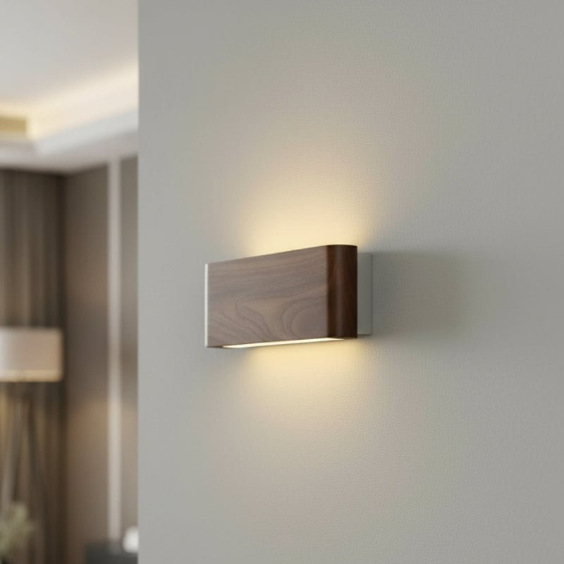 Thermabuild | modern wooden wall lamp with 3 color modes
