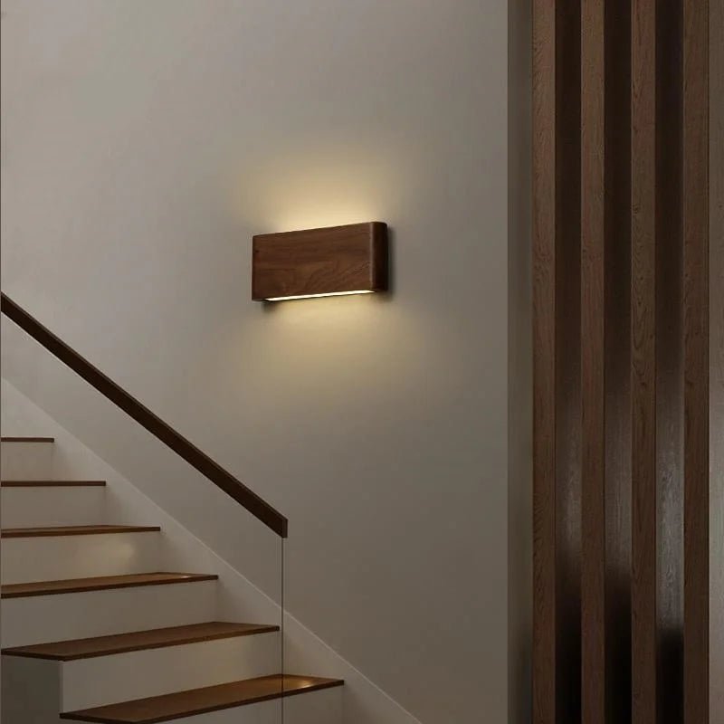 Thermabuild | modern wooden wall lamp with 3 color modes